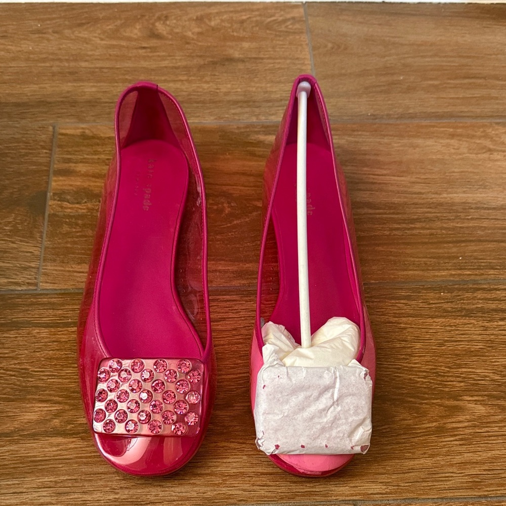 Kate Spade Pink Embellished Flats